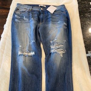 Kancan distressed Jeans NWT  selling for $40.00.
